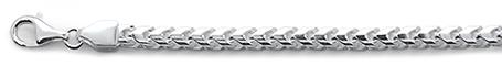 150-4.5MM Oval Franco .925 Sterling Silver Chain 28"