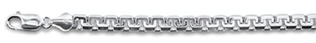 250 4MM Greek Box Chain .925 Solid Sterling Silver Size 24"