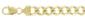 300-14MM Yellow Gold Plated Flat Curb Chain Made In Italy Available In 28" Inches
