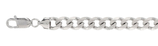 250-10MM Curb Link Bracelets .925 Solid Sterling Silver 9"