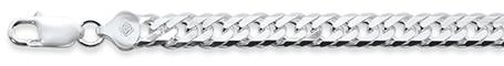 140 7.5MM DOUBLE Link .925 Italian Sterling Silver Chain 24"