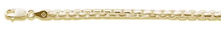 300-5.1MM Yellow Gold Plated Round Box Chain .925 Solid Sterling Silver Size 24"